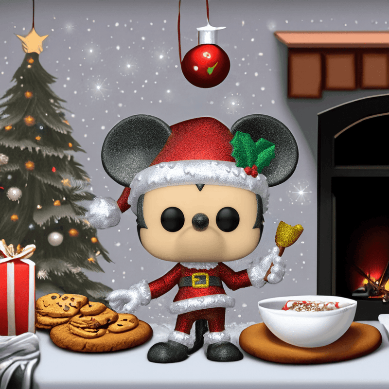 Unveiling Holiday Magic: 2023 Diamond Mickey Mouse in Santa Outfit Funko Pop! - PPJoe Pop Protectors