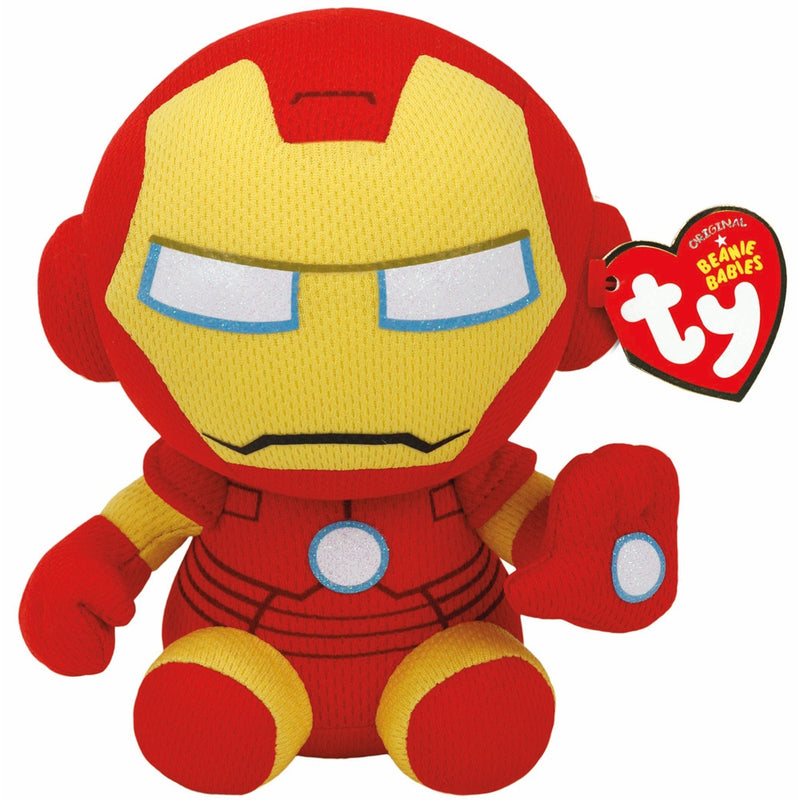 IN STOCK: TY Iron Man - Marvel's iconic Avenger, now in plush form! Get ready to defend your collection with this cuddly and detailed 8" plush. Fast delivery included! - PPJoe Pop Protectors