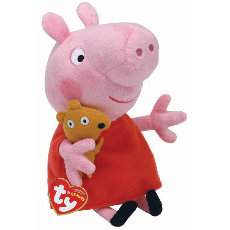 IN STOCK: TY Peppa Pig with Teddy: Your Child's Perfect Snuggle Buddy. Get Ready for Endless Adventures! Fast Delivery & Excellent Customer Service. Add to Cart Now! - PPJoe Pop Protectors